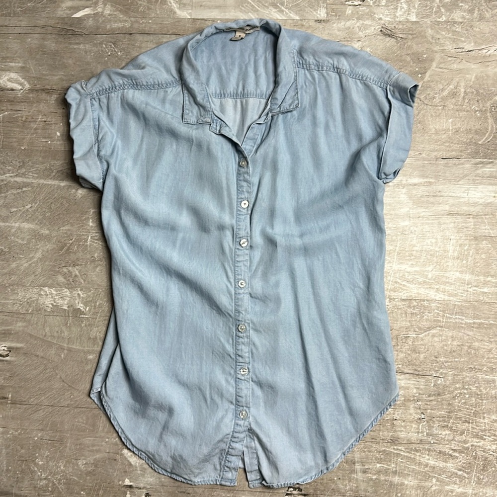 Women’s Denim Button Down Short Sleeve